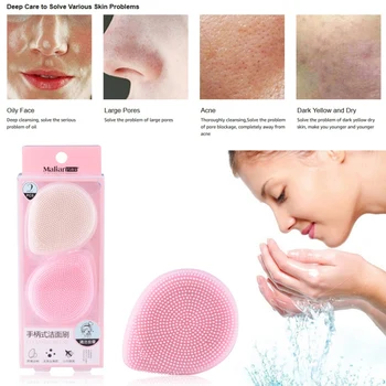 

Water Drop Silicone Cleansing Brush Face Cleaning Tool Cleaning Pores Exfoliating Remove Blackheads Deep Cleaning Face Brushes
