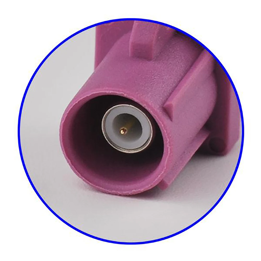 Fakra Key Code H Violet Crimp Male RF Coaxial Connector for GPS Navigation