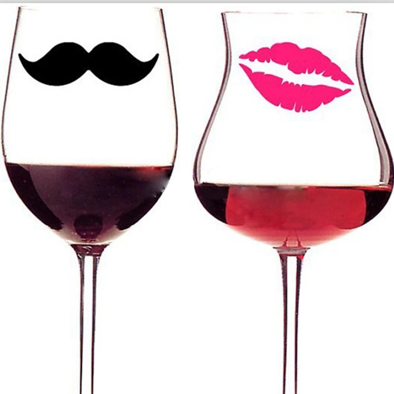 Free shipping Mustaches Lips Vinyl Decal Stickers For ...