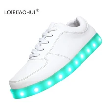 Plus Size 11 Colors Unisex Led Luminous Glow Shoe Men’s & Wamen’s Fashion USB Rechargeable Led Light Shoes For Adults Shoes