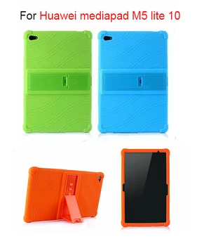 

For Huawei mediapad m5 lite 10 case Soft Silicone Back Cover for Huawei m5 lite 10.1 inch tablet Kickstand case