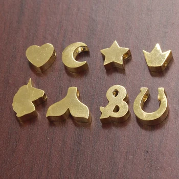 

Fnixtar Gold Color Mirror Polished Stainless Steel Heart Star Crown Fishtail Horseshoe 1.8mm Small Hole Beads 20piece/lot