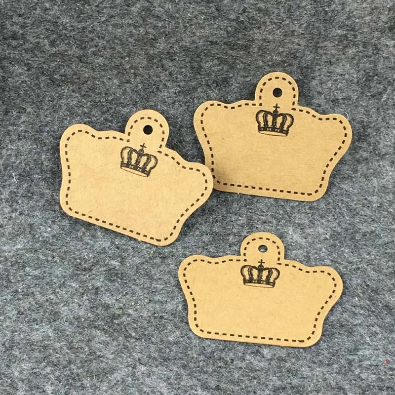 Kraft Paper 5 4cm 400pcs Lot Crown Shape Price Hang Tags Blank Jewelry Head Cards Label Diy Handmade Mark Accept Custom Logo Custom Logo Tag Custom Jewelry Hang Tagscustom Hang Tags Aliexpress<script async src=