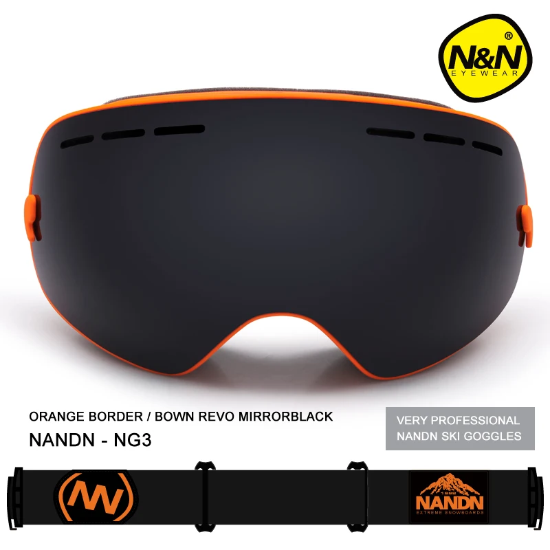 NANDN ski goggles snowboard double layers UV400 anti-fog big ski mask glasses skiing NANDN ski goggles snowboard double layers UV400 anti-fog big ski mask glasses skiing
