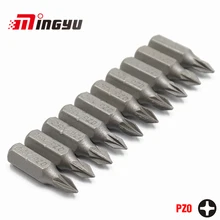 10 шт. 1/" 25 мм Pozidriv PZ0 отвертка набор ремонтных инструментов Отвертка с шестигранным хвостовиком Сверло для питания бытовые ручные инструменты