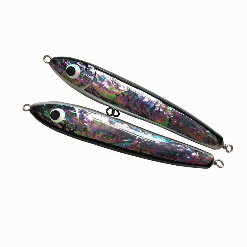 

New Zealand abalone shell sticker basswood wooden fishing lure handmade , gt keller ,boat lure