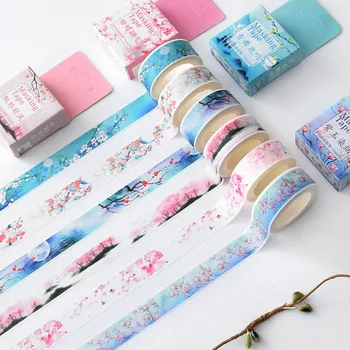 

13 Styles Available Flower Falls and Blow Decorative Washi Tape School Supplies DIY Scrapbooking Masking Tape For Diary Planner