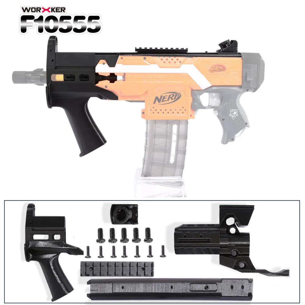 

Worker f10555 3D Printing JSSAP SMG Front Tube Kit Professional Toy Accessories for Nerf Stryfe - Black