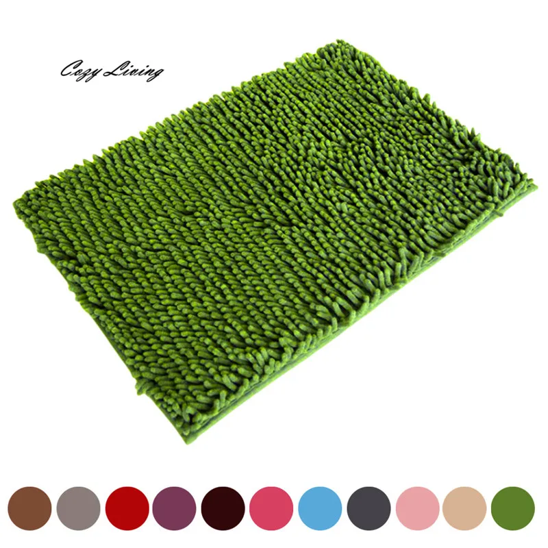 

Rug Carpet Living Room Polyester 1 PC 40*60CM Soft Shaggy Non Slip Absorbent Bath Mat Bathroom Shower Rugs Carpet Cheap 40D24