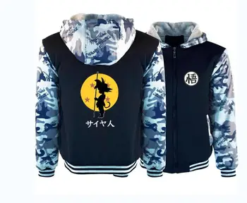 

DRAGON BALL Print Zipper Costume Hoodies Men Anime Verse Hooded Cosplay Sweatshirts Streetwear Casual Tops