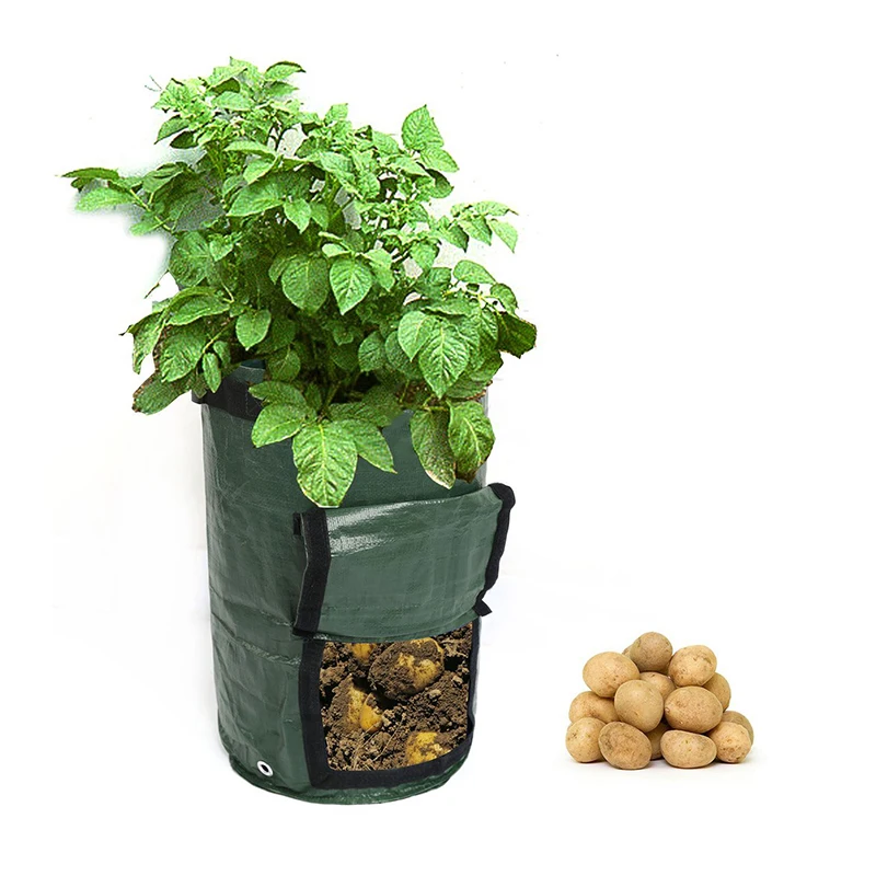 

PE Cloth Vegetables Grow Bag For Garden Potato Plant Bags DIY Tomato Growing Pot Pouch Container Home Planters Supplies Tools