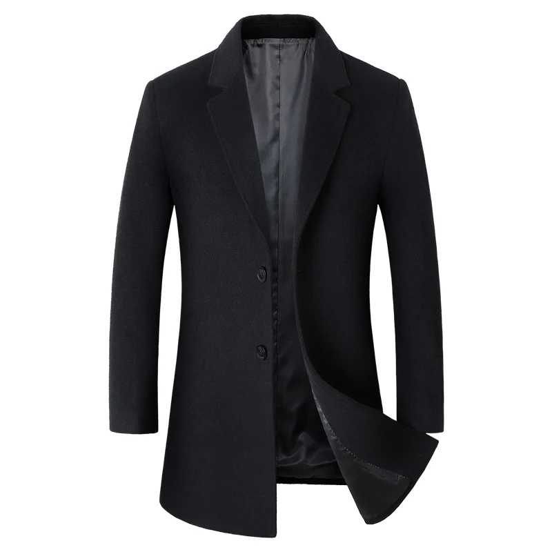 LetsKeep, зимнее длинное шерстяное мужское пальто, шерстяное пальто, Мужская ветровка, повседневное пальто, высокое качество, M-3XL, MA518