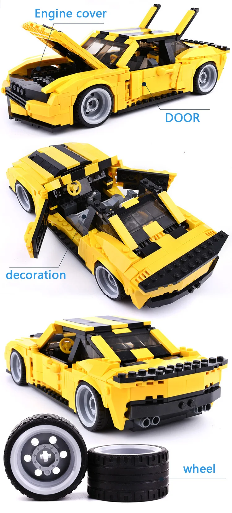 Горячий фильм изображение супер Трансформация Робот Шмель пчела Chevrolet мышцы спортивный автомобиль Camaro строительный блок модель игрушки коллекция