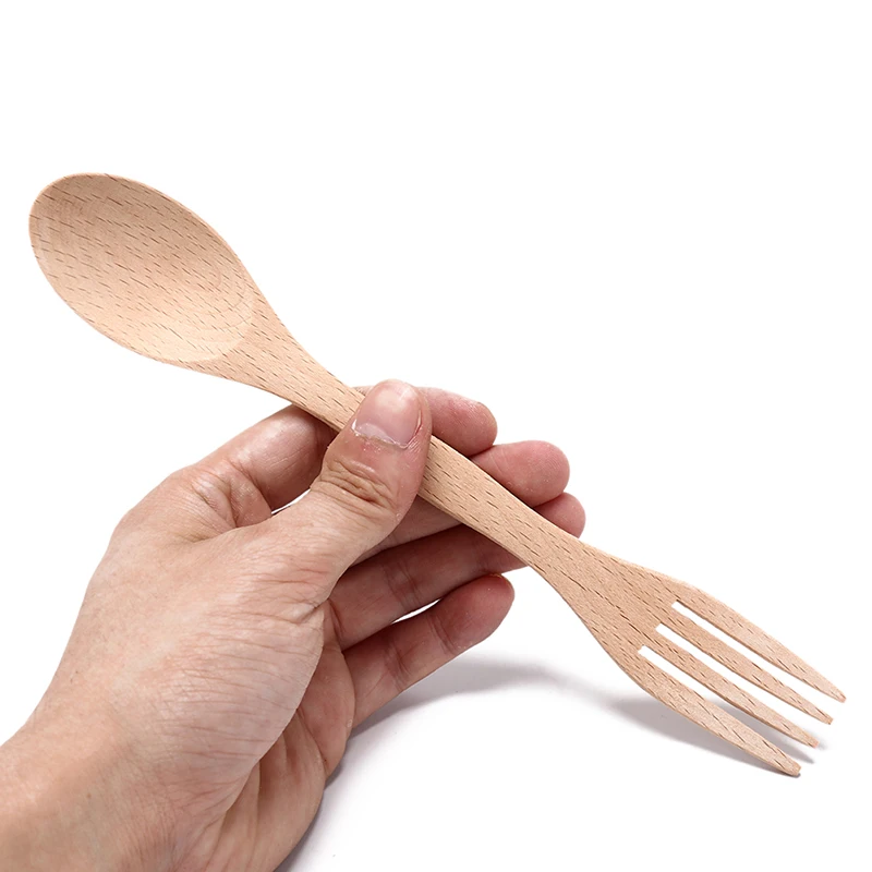 Новый активный новый деревянный походный туристический нож Spork посуда ложка