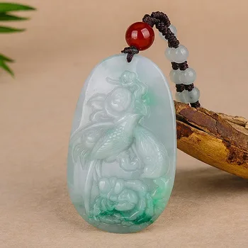 

Natural myanmar stone A unicorn pendant free gift certificate necklace /