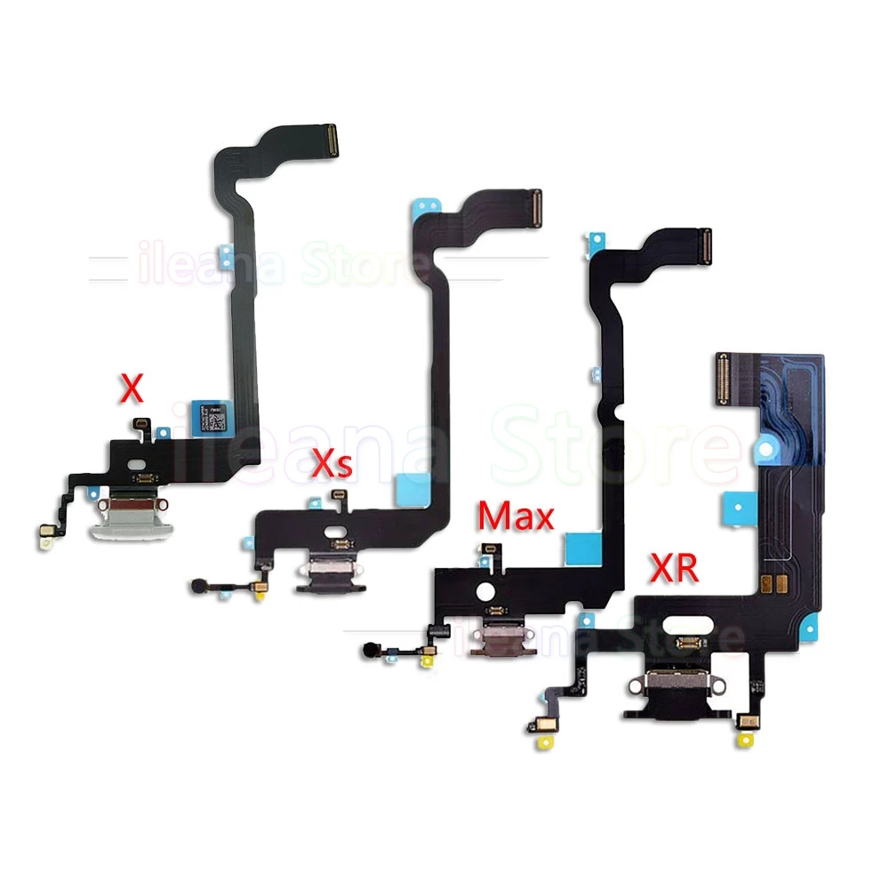 

Bottom Dock Charging Flex For iPhone Xs Max X XR 7 8 Plus USB Charger Port Dock Connector With Mic Flex Cable Replacement