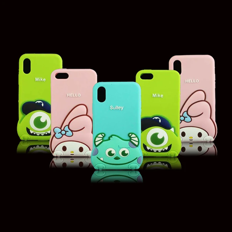 

Case for iphone X R XS MAX Case 3D Silicon Cartoon Phone Back Skin Cover Case for iPhone 5 5S 6 S 7 8 Plus X XS XR MAX Fundas