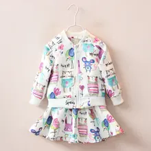 Fashion Cartoon Children Clothing Girls Set Kids Clothes Brand Girls Clothing Winter Sport Suits Toddler 2
