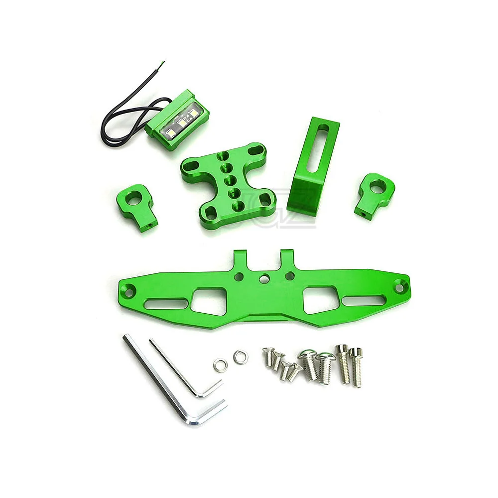 Для Kawasaki Z125 Кронштейн номерного знака мотоцикла CNC алюминиевая рамка с LED белым