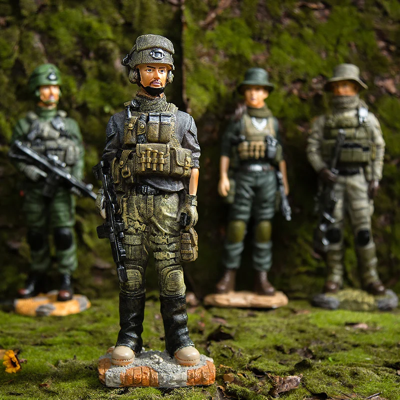  American personality retro desk wine cabinet bookcase special soldier outfit Creative soldier model - 32845097631