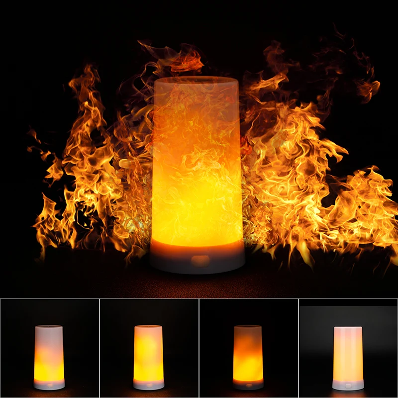 

LED Night Light Flame Effect Fire LED Lamp DC5V Flickering Emulation 3 Modes+Gravity Sensor+Magnetic Portable Outdoor Decor Bulb