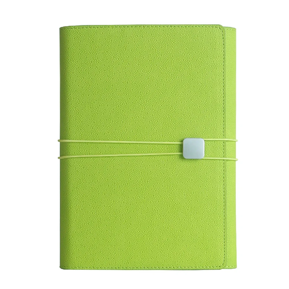 

A5 90 Pages School Stationery Office Planner Coil Binding Notebook Organizer PU Leather Personal Diary With Card Slot Three-fold
