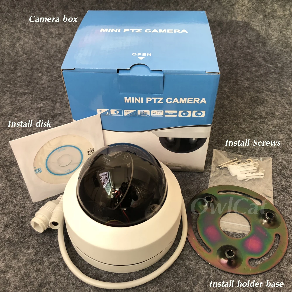 OwlCat SONY 1080 P Мини CMOS для внутреннего/наружного видеонаблюдения Купольная PTZ ip