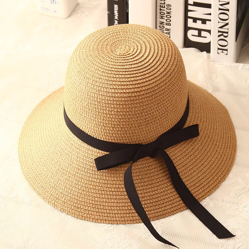LaMaxPa New Women's Hat Foldable Sun Hat Small Brim Travel Hats For
