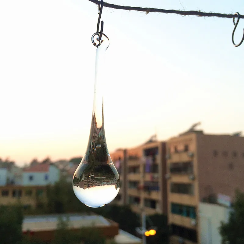 Buy 500pcs/lot 20*80mm Factory Price Aqua Crystal Glass Water drop For Wedding