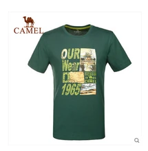 Camel Outdoor Men Round Neck T-shirt Spring and Summer Comfortable Male Short-sleeve Quick-drying T-shirts 5T1A26112