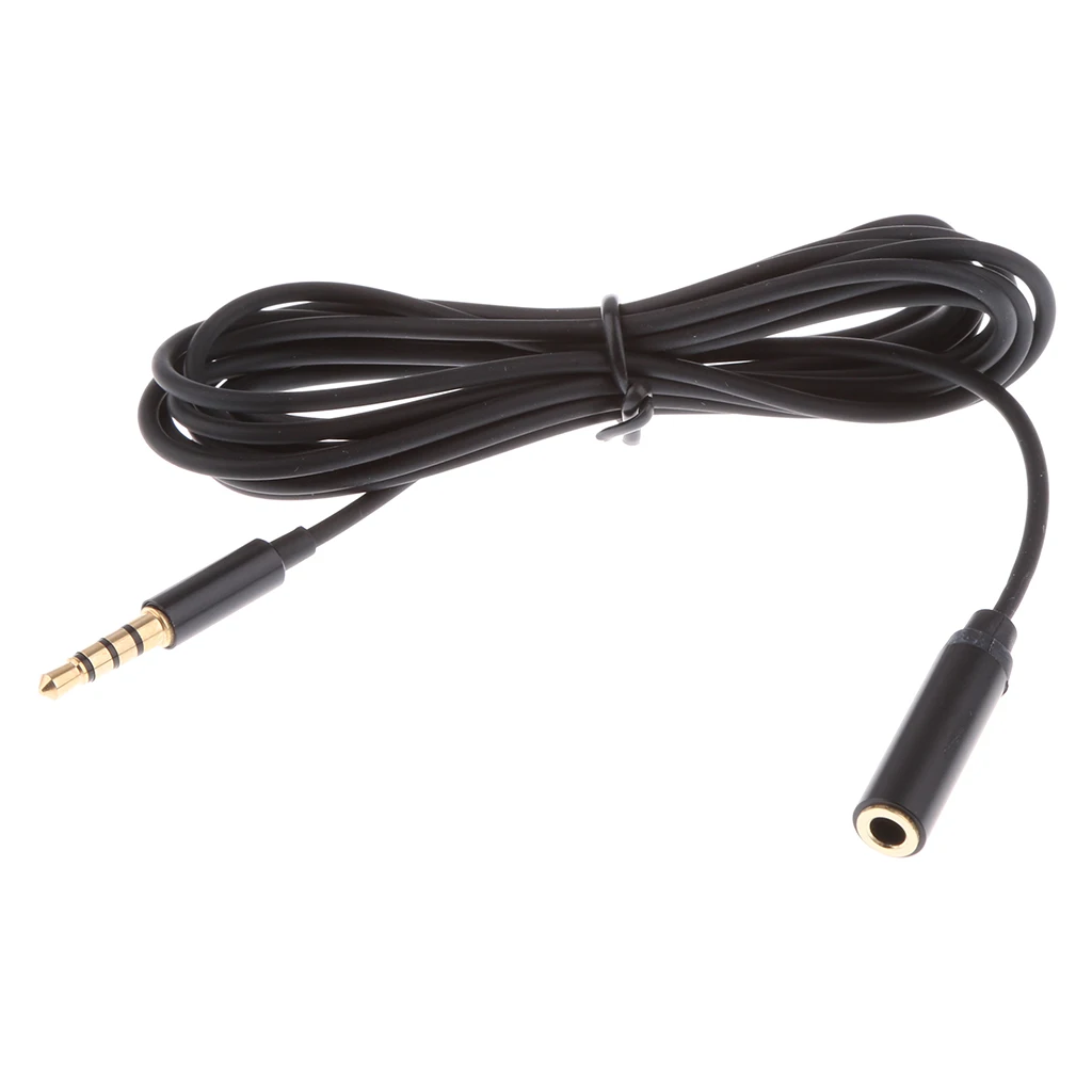 2 м удлинитель микрофонный кабель черный для мобильного телефона смартфон микрофон запчасти удлинение микрофона кабель