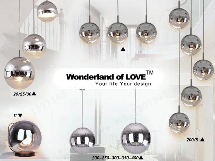 Wonderland современный шаровой светильник, дизайнерский подвесной светодиодный светильник, художественный Золотой стеклянный медный зеркальный абажур для спальни, бара, светильник для гостиной