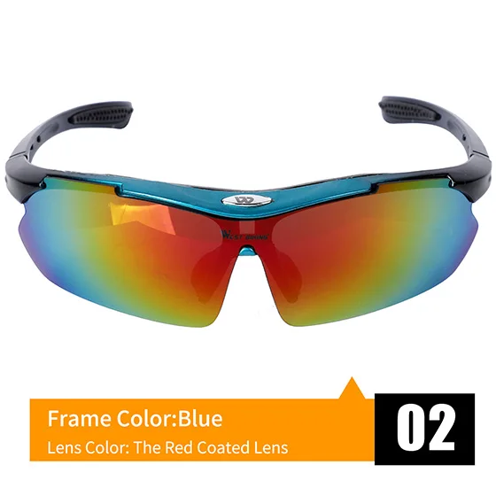 WEST BIKING очки для велоспорта, очки для спорта на открытом воздухе, велосипедные очки для мужчин и женщин, велосипедные солнцезащитные очки для горного велосипеда, защитные очки для езды на велосипеде - Цвет: Blue1