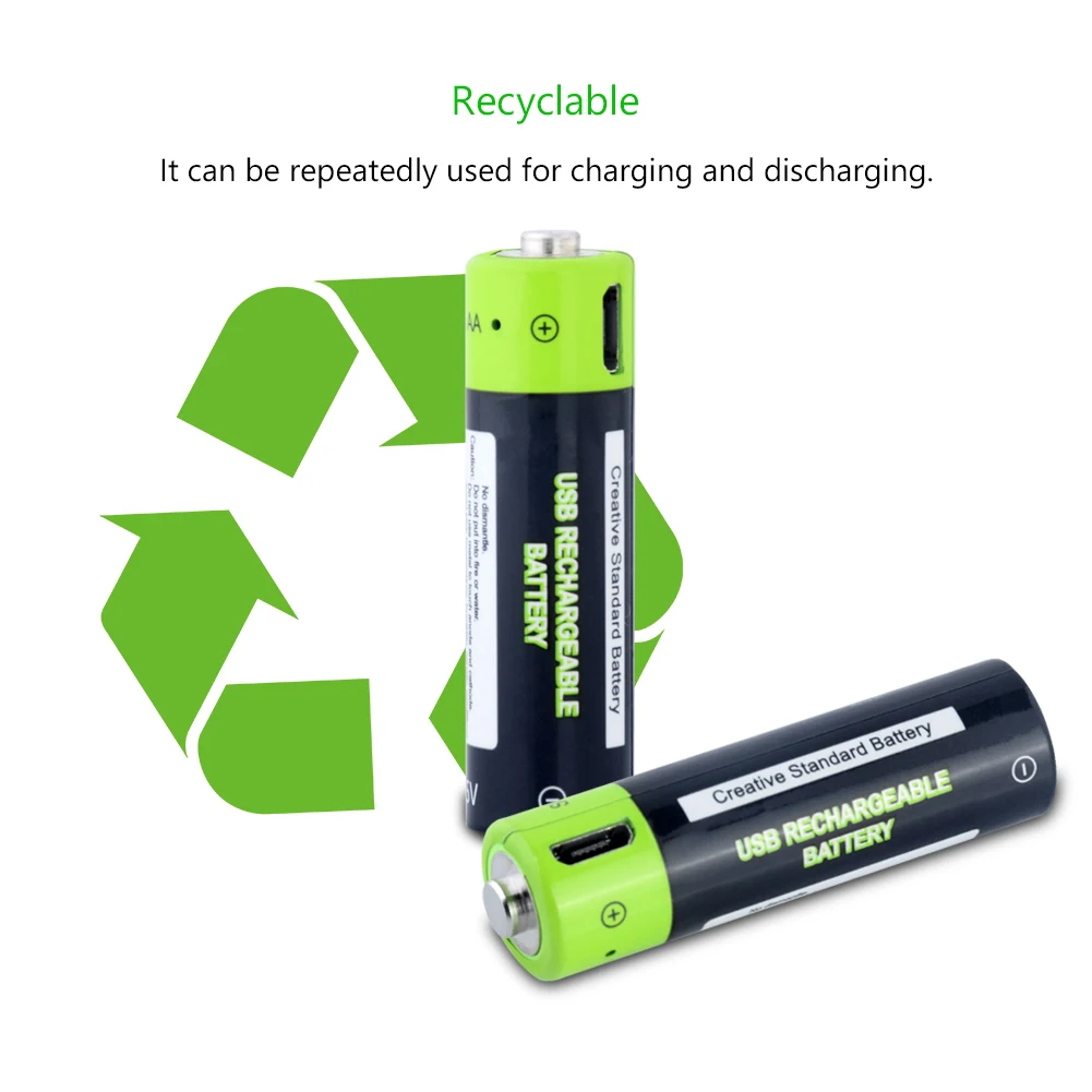 AA USB перезаряжаемая литиевая батарея Lipo 1700mAh зарядный кабель для игрушек с