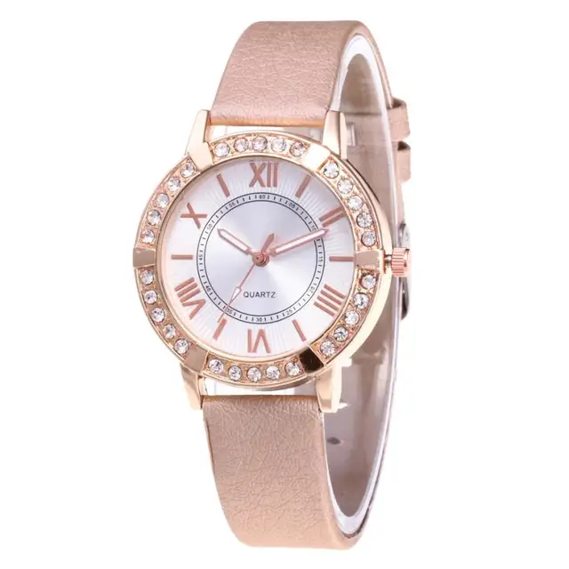 Lady Woman Wrist Watches Hothot Women Fashion Leather Band Analog
