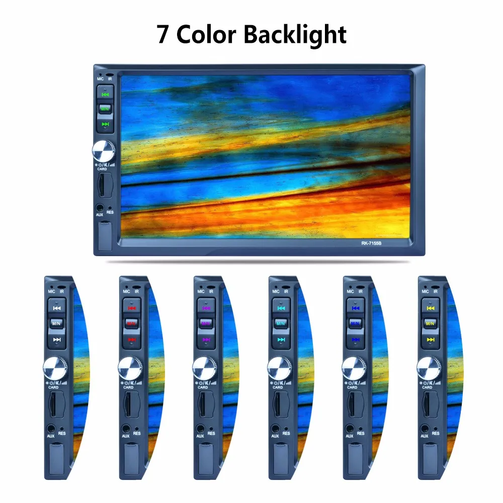 buy 7 Inch 2 Din Car Stereo Digital 12V Bluetooth Auto Multimedia MP5 Player AM FM RDS Radio Support Aux In Rear View Camera