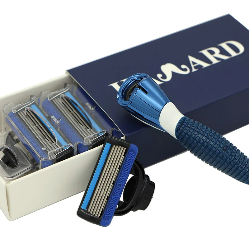 HAWARD 4 Cartridges 5 Blade Replacement Razor Head Gift Razor Handle Used For Men s Shaving 5