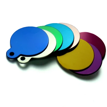 

Wholesale 20Pcs Aluminum Pet Tag Shop Double Side Custom Engraved Circle Shape Dog Cat Pet Name Phone Number ID Tag Personalized