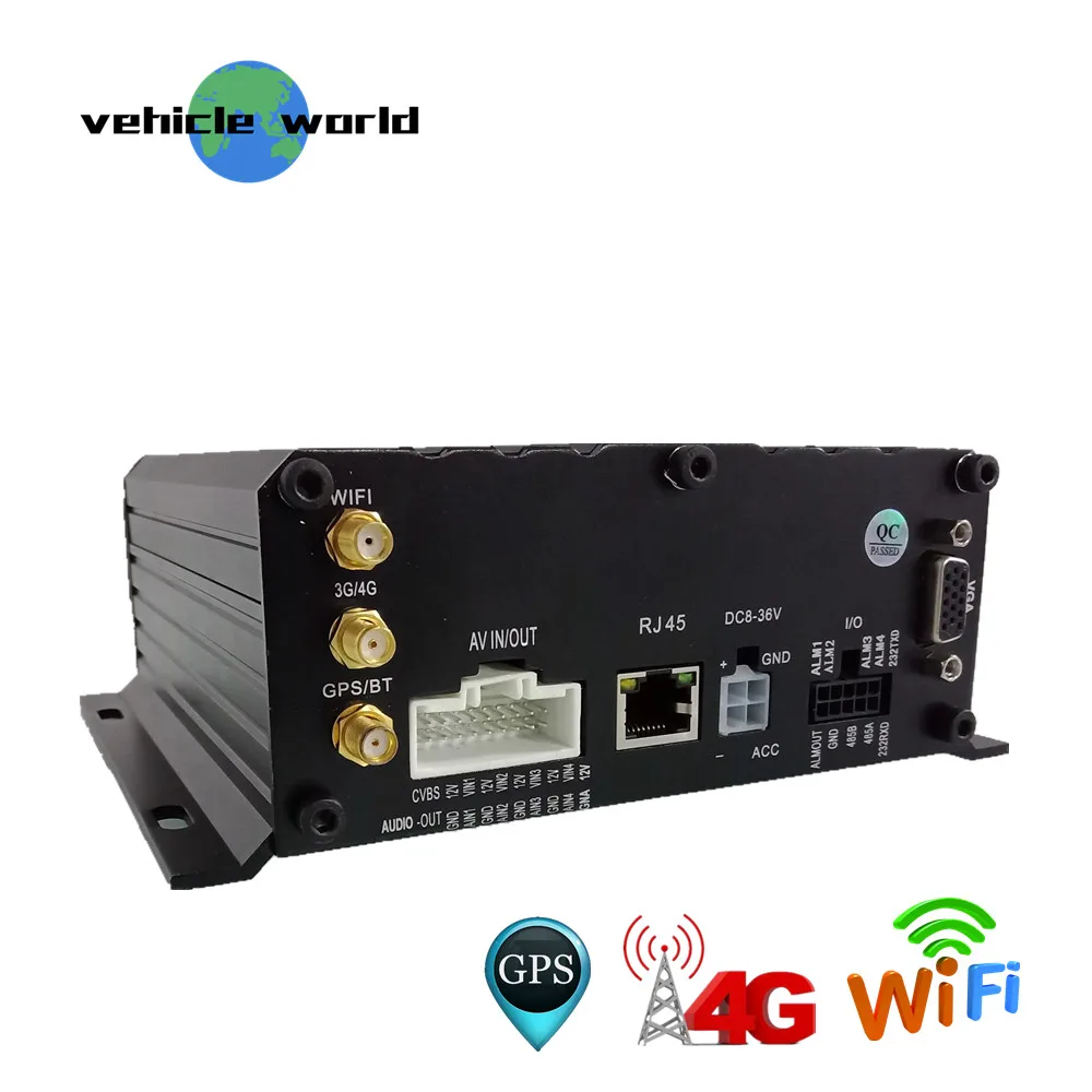 H.264 4 канала HDD SD-карта AHD 720P GPS WIFI 4G Мобильный DVR для школьного автобуса прицепа