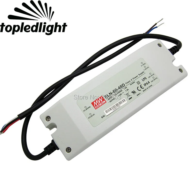 

Free Shipping Original Meanwell ELN-60-48D 60W Dimming Led Driver AC100-240V 48V Lighting Transformers Switching Power Supply