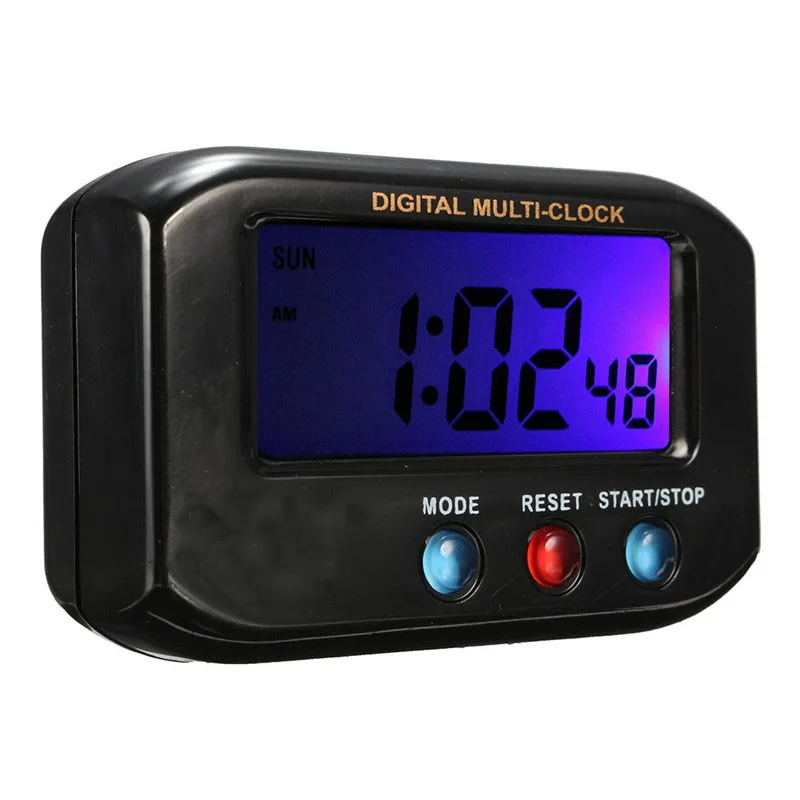 LCD Lighted Digital Car Clock Auto Car Truck Dashboard Date Calendar