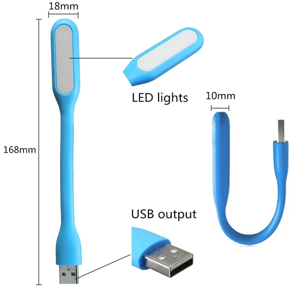 Portable LED USB Light For Computer Notebook PC Laptop Power Bank
