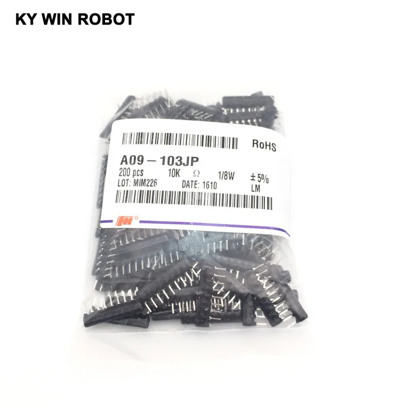 10 шт. 9 контактов A103J резистор сетевой блок 10K Ом A103 2 54 мм SIP 9|resistor network array|resistor network10k
