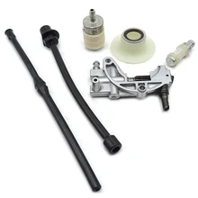 Gas Fuel Oil Filter Line Oil Pump Worm Kit For China 2 Stroke Engine 45CC 52CC 58CC 4500 5200 5800 Chainsaw Parts