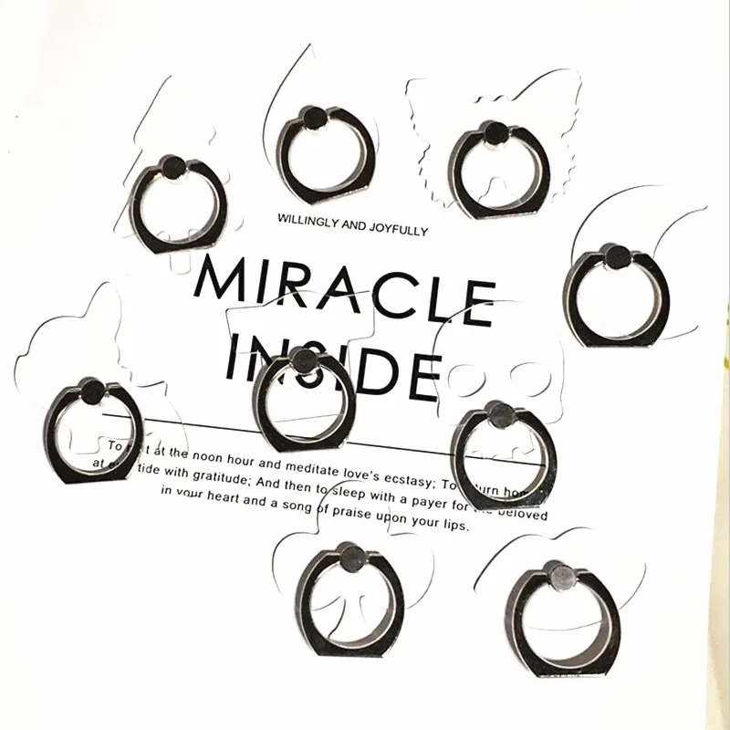 

2018 New Design 1 Piece ABS Transparent Mobile Phone Holder Ring Clear Butterfly Lips Waterdrop Cartoon Finger Ring Phone Holder