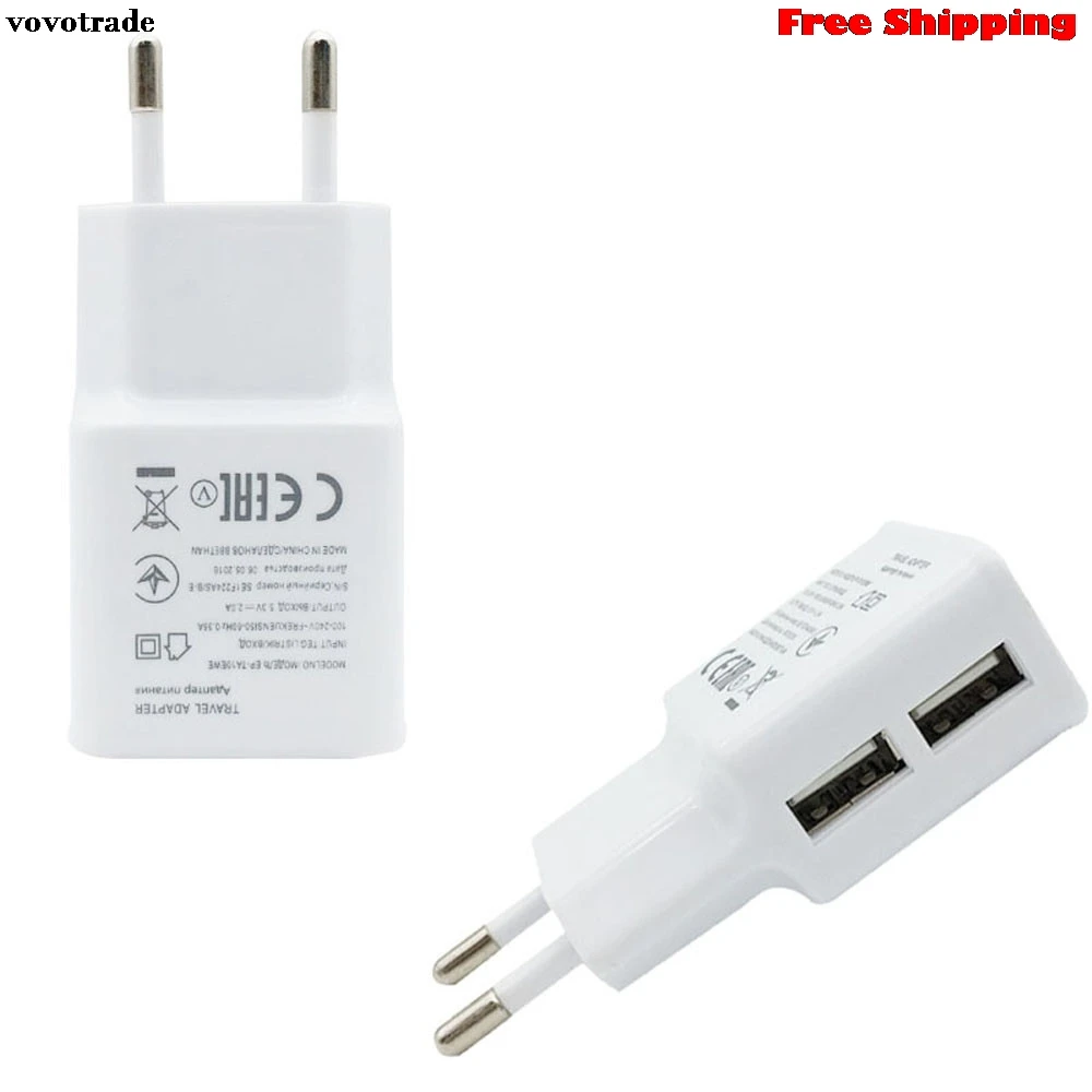 Vovotrade 2018 новый 5 В 2A 2USB Порты и разъёмы Разъем стены Зарядное устройство Адаптер