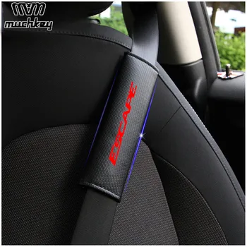 

For Ford Escape Car Seat Belt Shoulder Strap Protect Pads Cover No Slip No Rubbing Soft Comfort 2Pcs Red Blue White