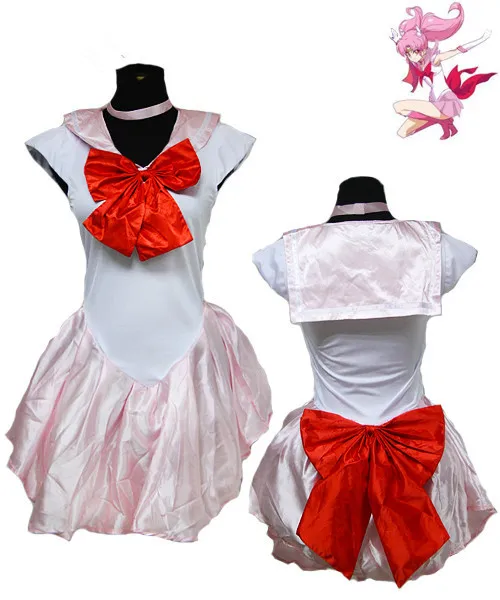 Женский аниме сексуальный костюм Сейлор Мун, платье для косплея для девочек, костюм для Хэллоуина - Цвет: Розовый