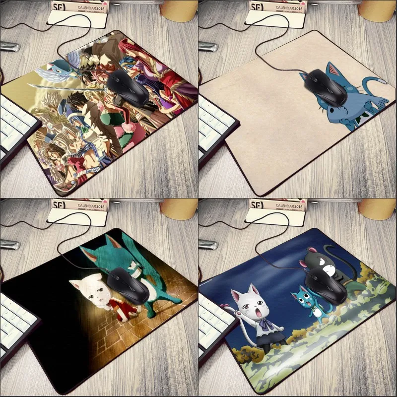 

Mairuige FAIRY TAIL Cmoic Anime Wallpaper Printed Mousepad Cute Blue Cat Pattern Mini Pc Computer Tablet Gamer Player Mouse Pad