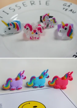 

New 100 pcs Popular Cartoon unicorn PVC Silica gel Ring Children Cute Ring For Kid Gift Free Shipping b-22